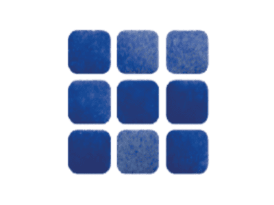 Mosaico Vitron Serie Castilla Niebla Azul Rey 2.5cm x 2.5cm (Malla) Caja 2m2