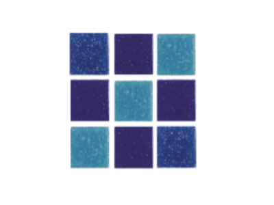 Mosaico Vitron Serie Venecia Mezcla Oscuros 2cm x 2cm (Papel) Caja 2.14m2